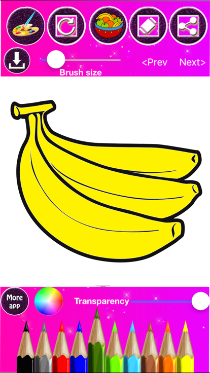 Fruit & Vegetables Coloring游戏截图