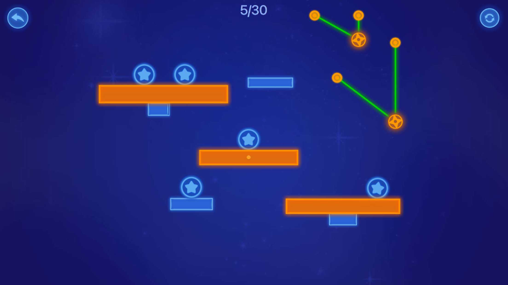 物理霓虹球 - 考验逻辑思维的重力解谜小游戏游戏截图