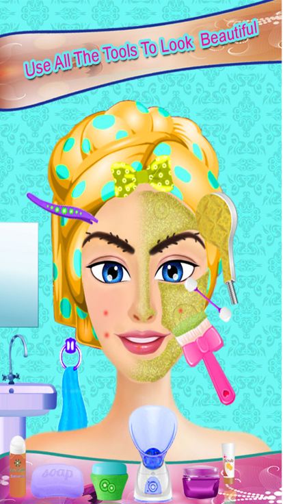 城市女孩美容沙龙-美丽女孩游戏截图