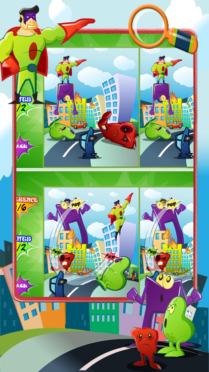 超级英雄大冒险找茬找不同单机游戏游戏截图