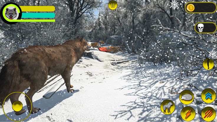 野生 雪 狼 模拟器游戏截图