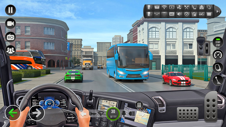#1 bus driving sim games pro +游戏截图