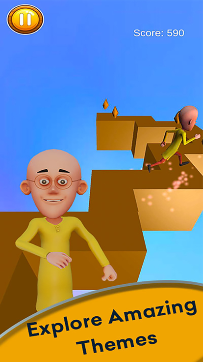 Motu Patlu Zigzag Fun Race游戏截图