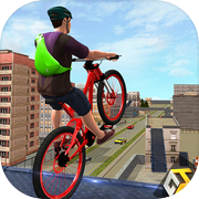 Rooftop BMX Bicycle Stunts