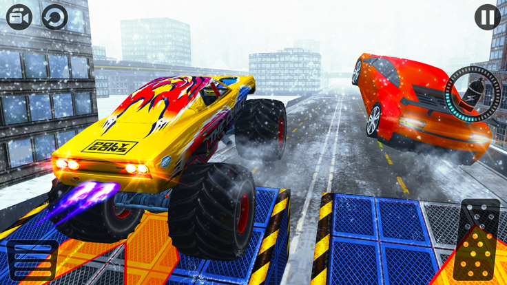 Crazy 4x4 Monster Truck Racer 2017-Stunt Racing 3D游戏截图