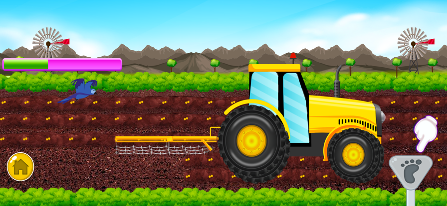 Farm Tractors Harvesting Game游戏截图