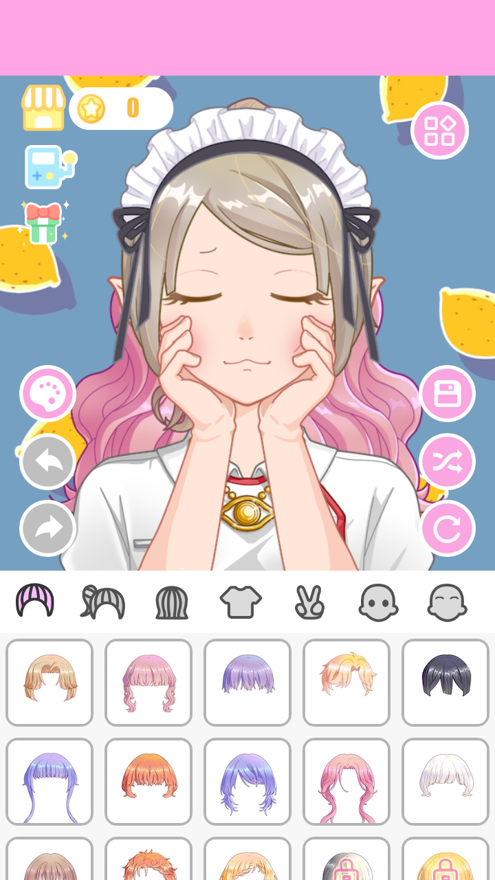 可爱的动漫女孩换装游戏截图
