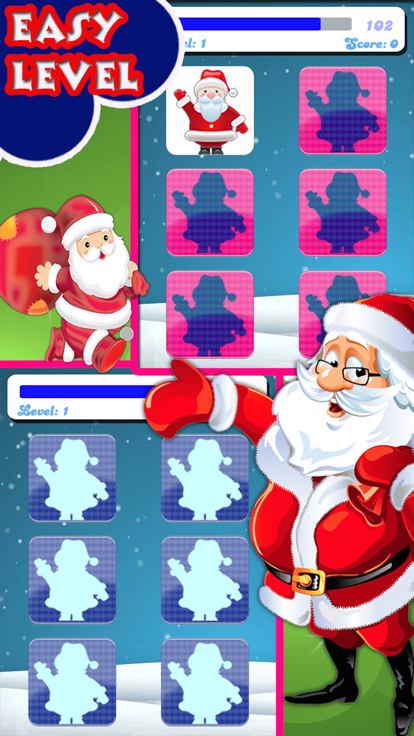 Christmas Matching Pairs - Santa Slaus and Xmas游戏截图