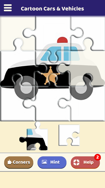 Cartoon Cars & Vehicles Puzzle游戏截图