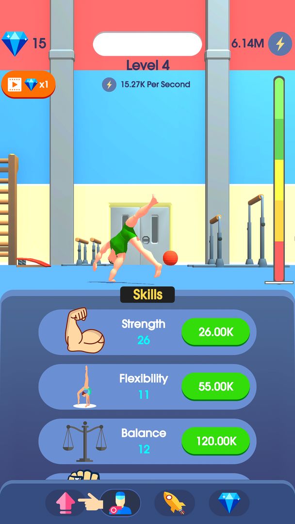 Screenshot of Idle Gymnastics