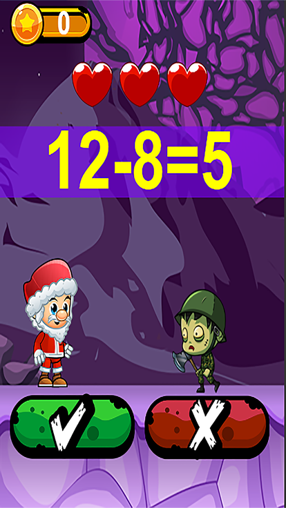 Santa vs Zombie Math 僵尸数学游戏截图
