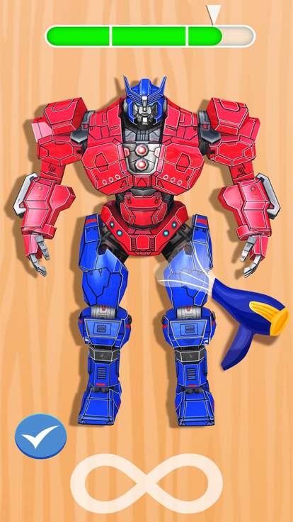擎天柱机器人游戏 - DIY 游戏 - 机器人游戏游戏截图