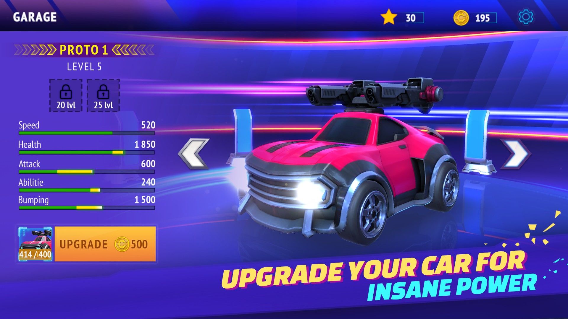 Screenshot of Crimson Wheels: Car Shooter