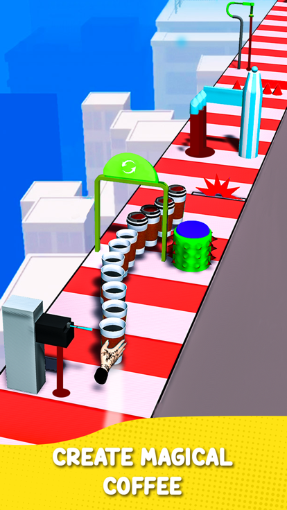 Coffee Cup Stack Rush Games 3D游戏截图