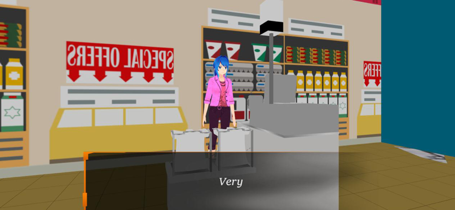 Anime Supermarket Cashier Girl游戏截图