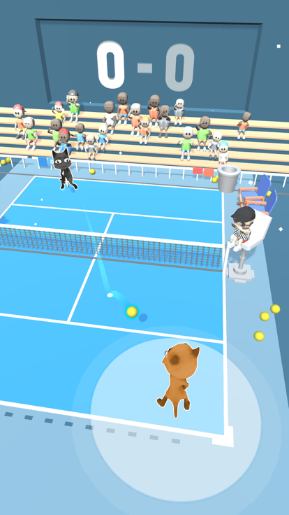 Cat Tennis Champion Game游戏截图