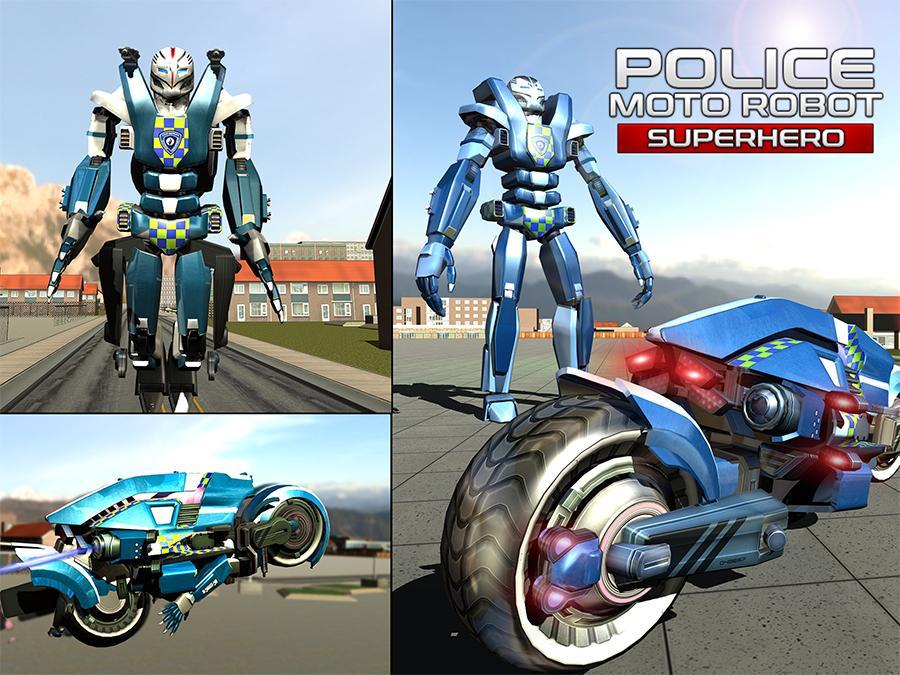 Screenshot of Police Moto Robot Superhero