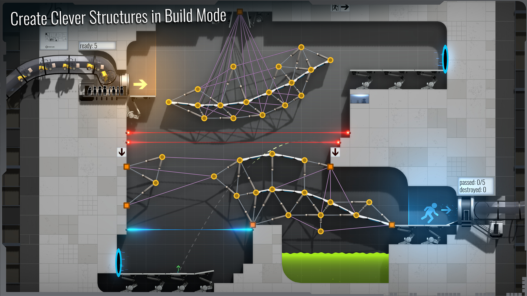 桥梁工程师：传送门（Bridge Constructor: Portal）截图