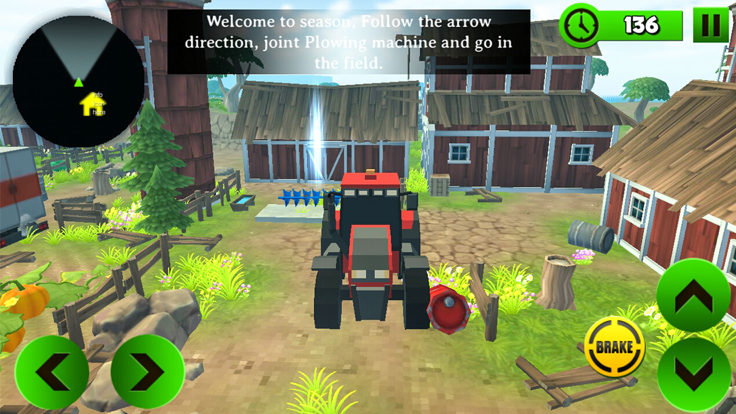 Block Farming Tractor Sim游戏截图