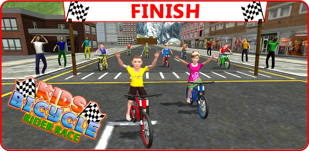Kids Bicycle Rider Street Race游戏截图