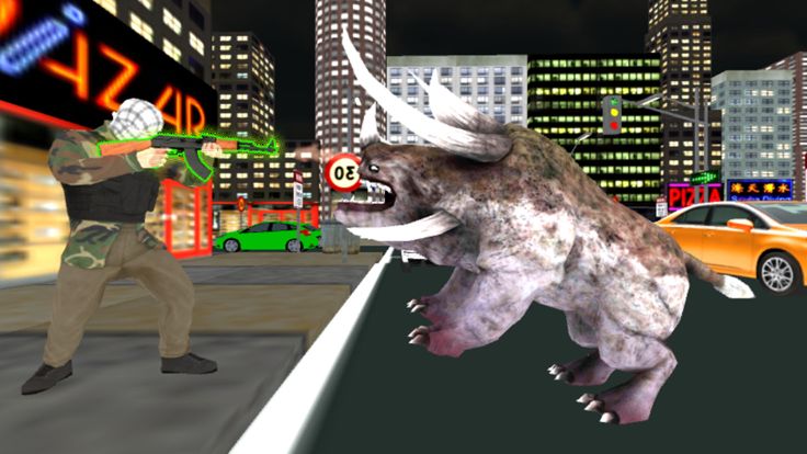 Monster Angry Bull City Attack游戏截图