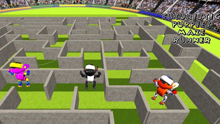 Futuristic Puppy Maze Run游戏截图
