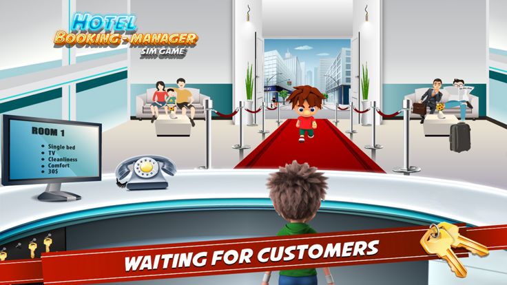 酒店收银台 预订管理孩子们游戏游戏截图