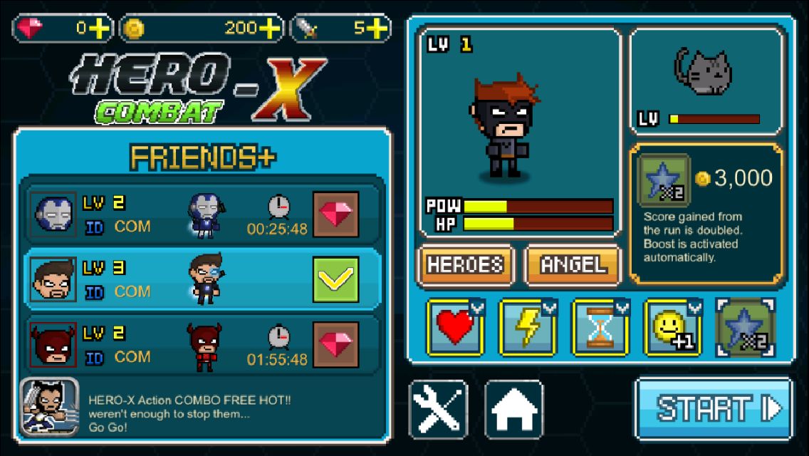 Screenshot of HERO-X: COMBAT