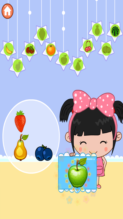 丫丫认水果-水果卡片认知游戏大全游戏截图