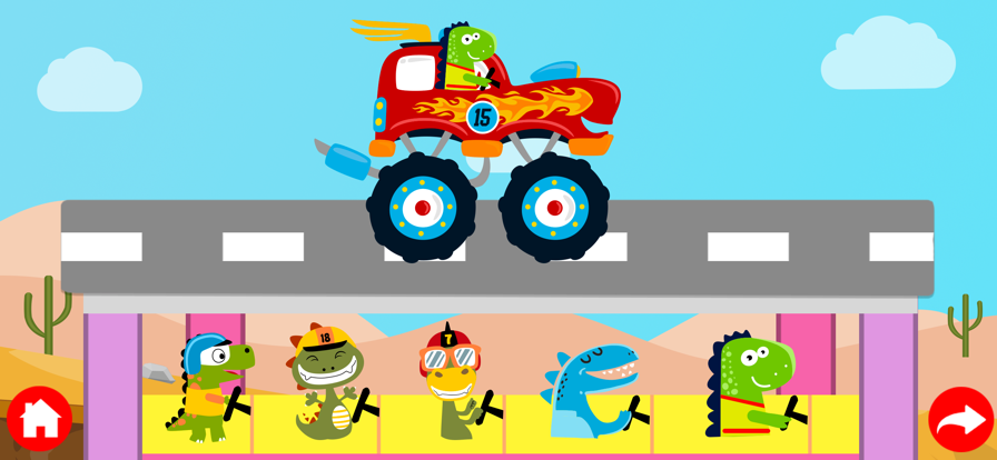 Dinosaur Trucks Ride Car Games游戏截图