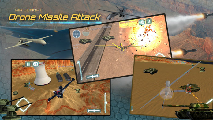 空战临：无人机试飞员导弹攻击的3D Flight Sim游戏截图