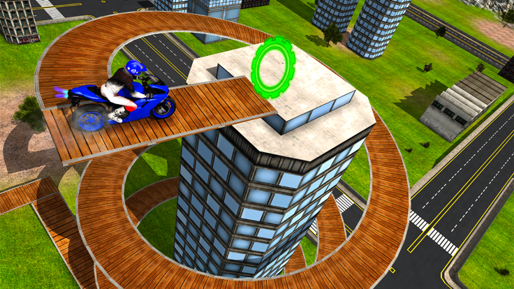 Rooftop Motorbike Rider - Furious Stunts Driving游戏截图
