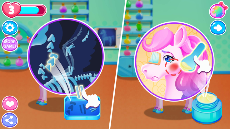 我的七彩独角兽护理-呵护你喜欢的小马游戏截图