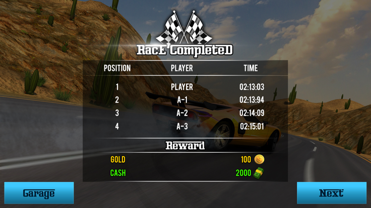 Fast Racing Car Simulator 3D - Winter Race 2017游戏截图