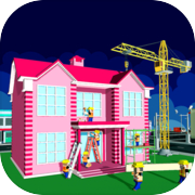 粉红女孩房屋建设icon