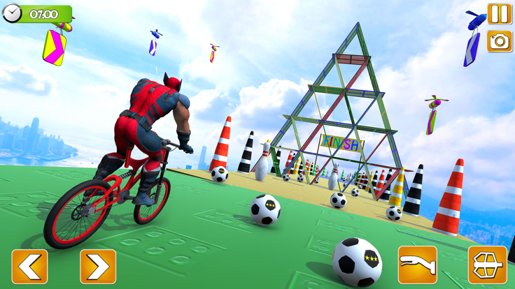 超级英雄BMX自行车赛游戏截图