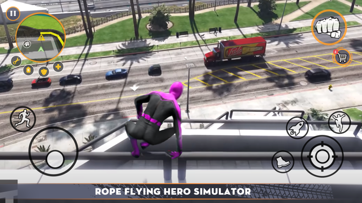 Super Rope Flying City Hero游戏截图