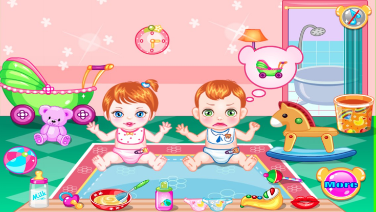 Care Twins Baby - Play,Feed,Bath,Sleep游戏截图