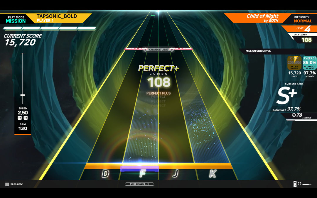 TAPSONIC BOLD游戏截图