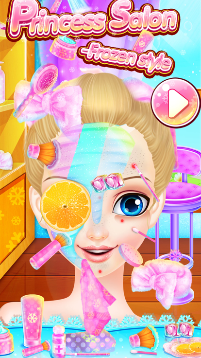 公主化妆沙龙 -  冰雪皇后女王风格游戏截图
