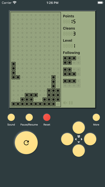经典俄罗斯掌机方块:益智砖块游戏游戏截图