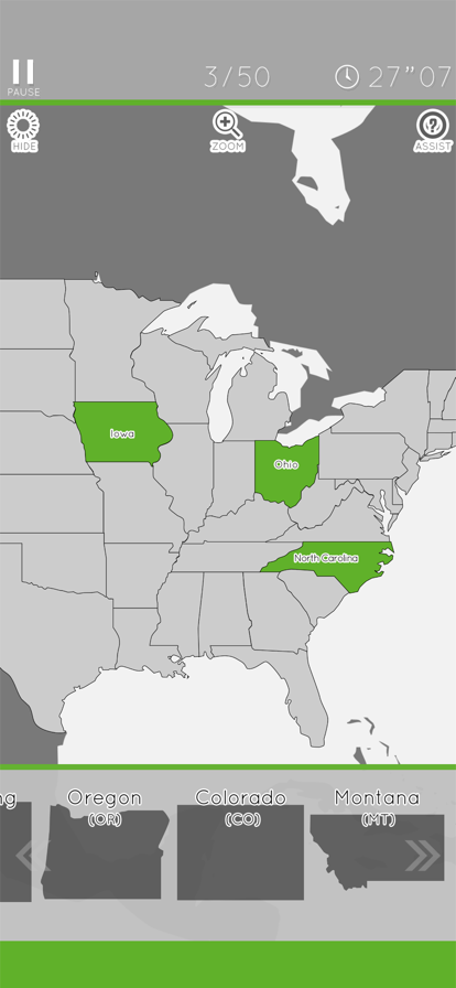 Enjoy Learning U.S. Map Puzzle游戏截图