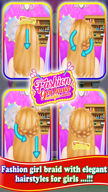Fashion Girl Braid Hairstyles游戏截图