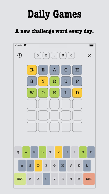 Wordy - Daily Word Guess游戏截图