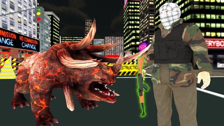 Monster Angry Bull City Attack游戏截图