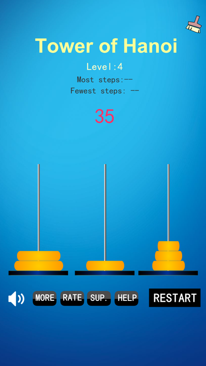 Tower of Hanoi Game Puzzle游戏截图