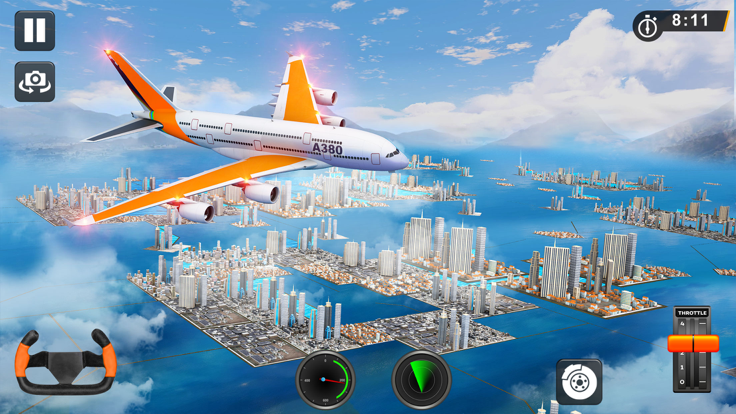 飞机游戏3d: 飞机模拟器: 飞行模拟器 试点游戏游戏截图