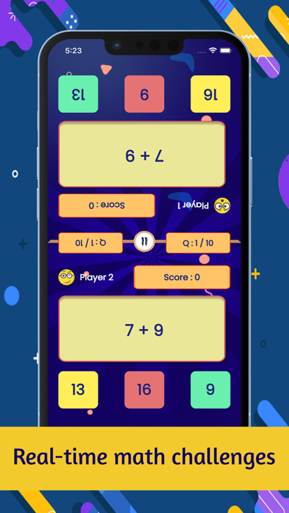 Math Fight 2Player Game游戏截图