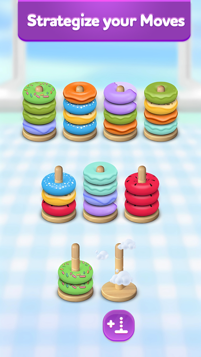 Hoop Stack 3D - Color Sort游戏截图