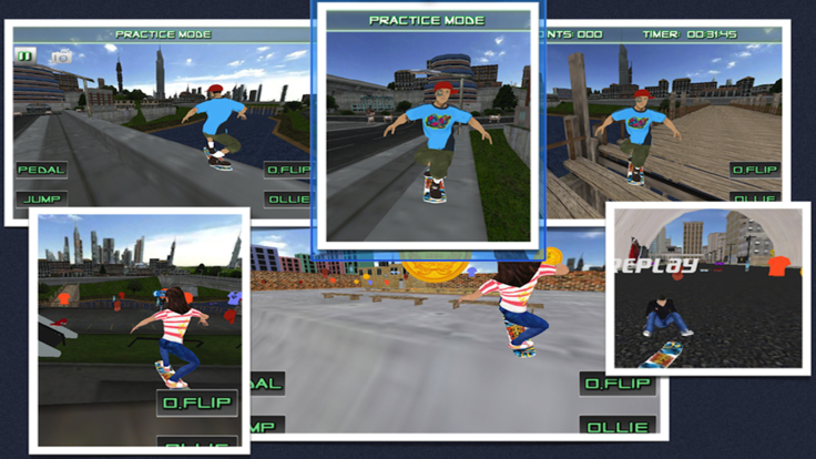 Skateboarding 3D Free Top Skater Action Board Game游戏截图